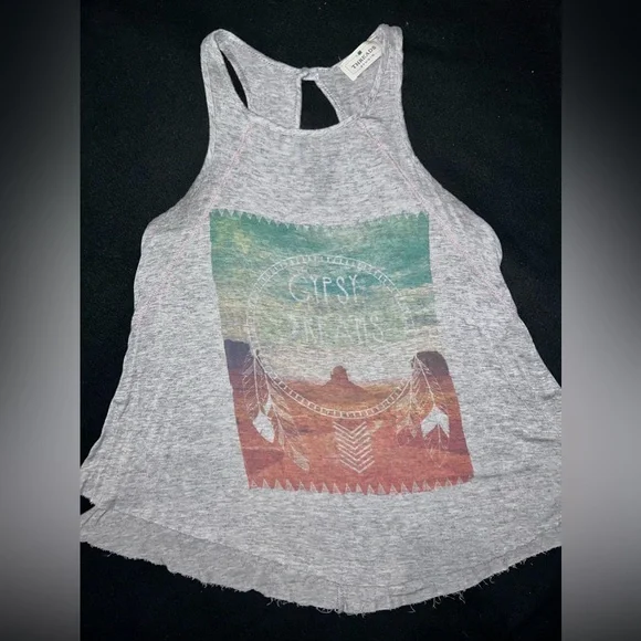 GYPSY DREAMS FRAYED TANK - Picture 9 of 15